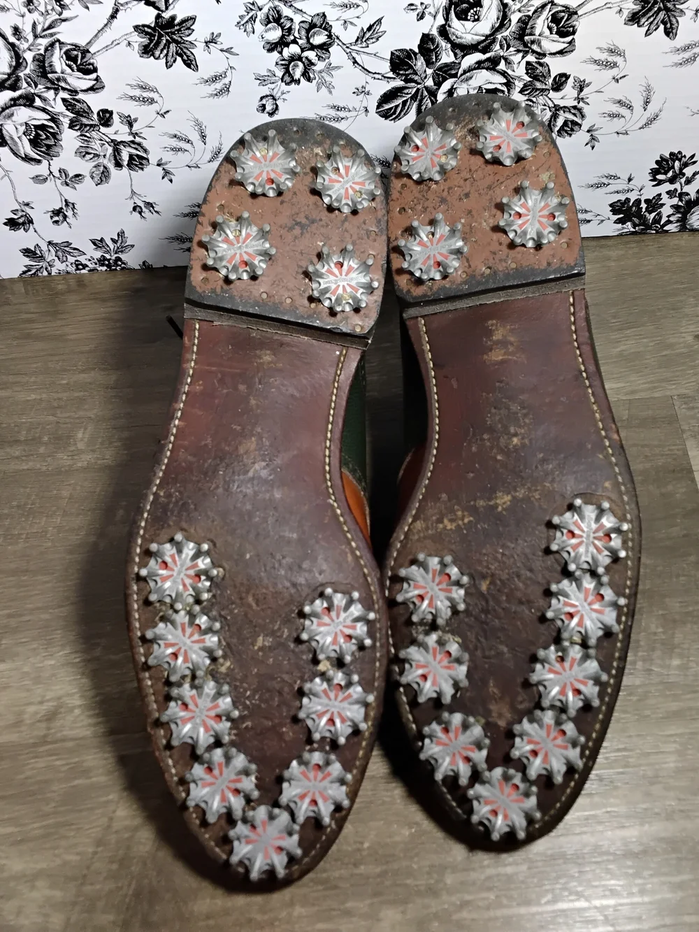 FootJoy Brown and Green Leather Derby Oxfords